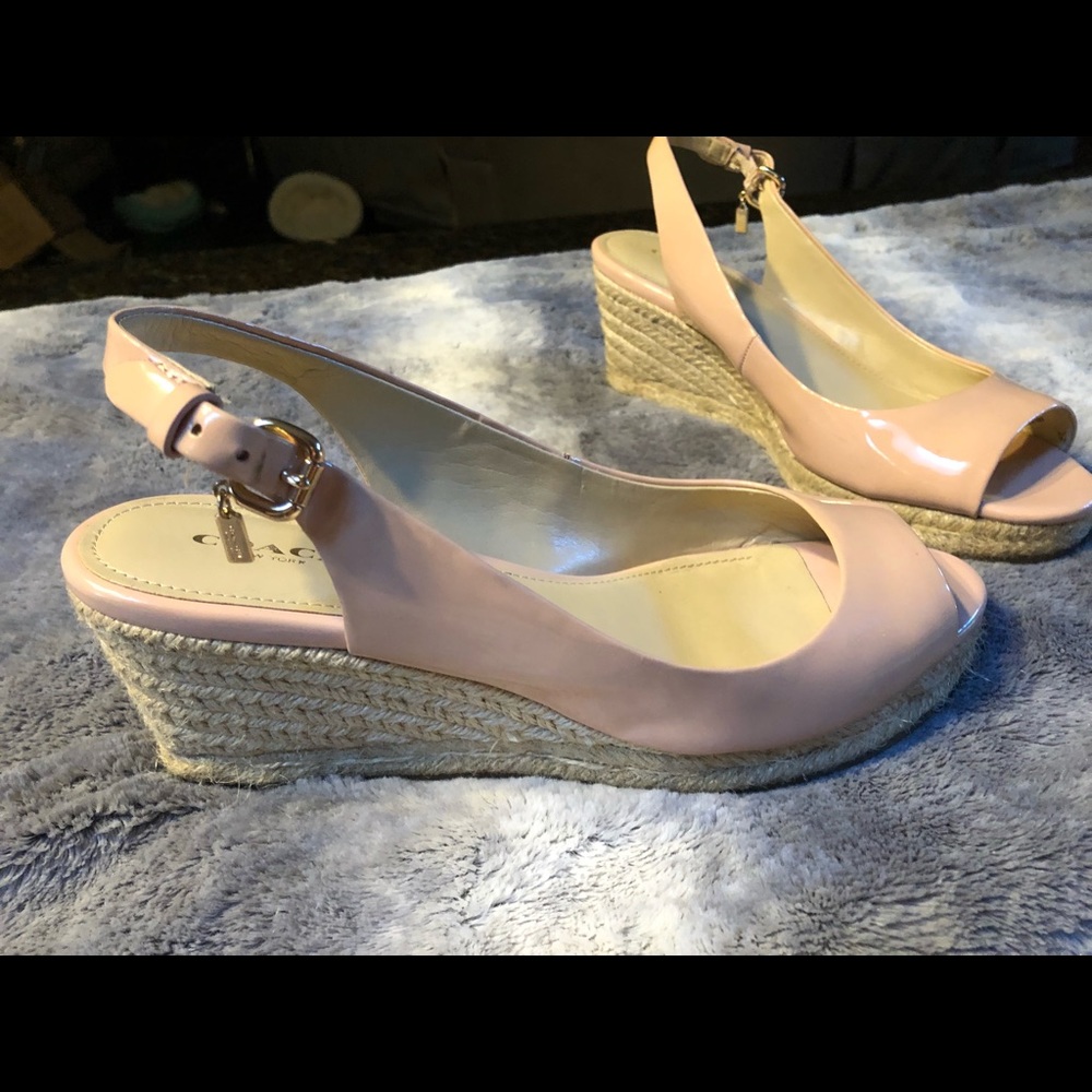 Authentic Coach pink patent shoes
